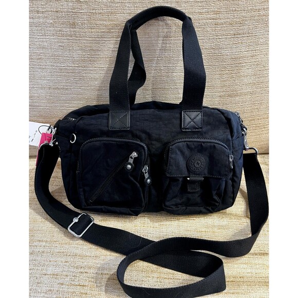 Kipling Defea Black Shoulder Crossbody Messenger Bag NWT NEW Size Medium - Picture 1 of 13